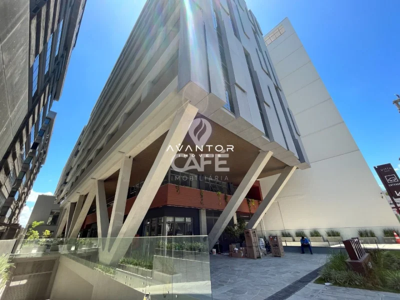 Fachada do prédio com entrada — Sala Comercial com 1 sala para alugar no Vitta Center, em Centro, Santa Maria/RS