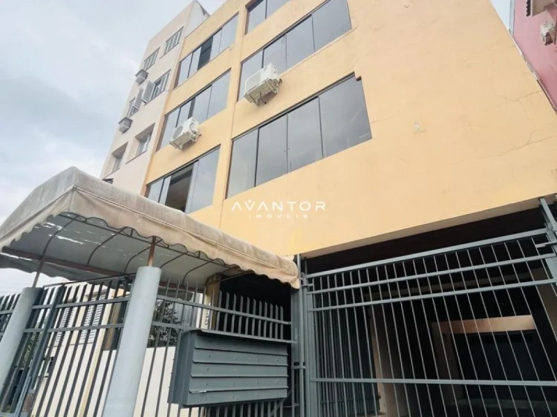 Fachada do prédio com garagem — Apartamento à venda e para alugar no Residencial Michelângelo, em Centro, Santa Maria/RS