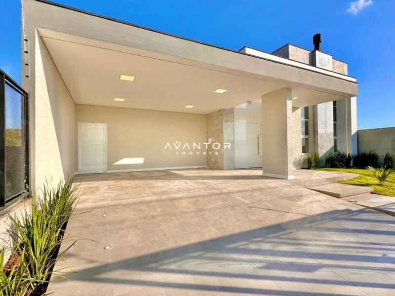 Sala integrada com pátio e cobertura — Casa à venda no Condominio Loteamento Verdes Pampas, em Camobi, Santa Maria/RS