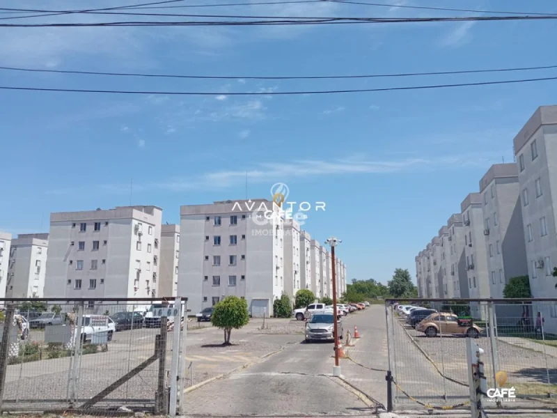 Fachada do condomínio com estacionamento — Apartamento à venda no Residencial Videiras, em Passo D'Areia, Santa Maria/RS