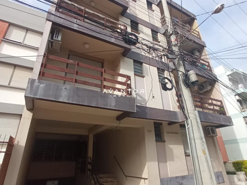 Fachada do prédio com sacadas — Apartamento à venda no Edifício Riviera, em Nossa Senhora de Fátima, Santa Maria/RS