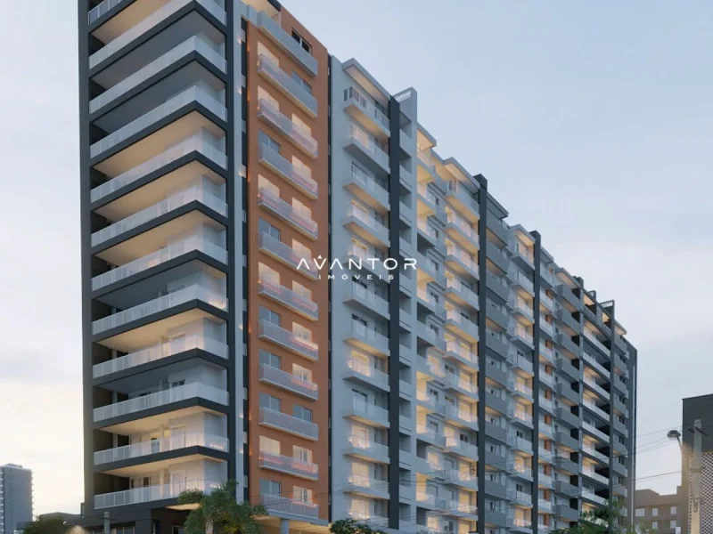 Fachada do prédio com sacadas — Cobertura à venda no Residencial Mont'Santo, em Nossa Senhora Medianeira, Santa Maria/RS