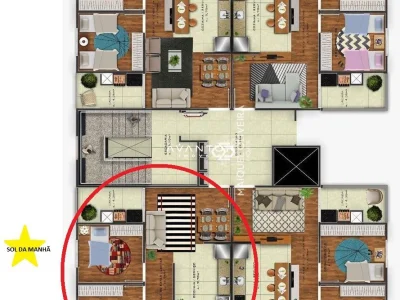 Apartamento com 2 quartos para alugar no Residencial Morada do leste, em Camobi, Santa Maria/RS — foto 4 de 17