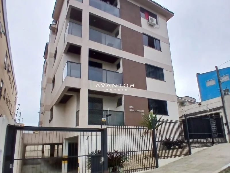 Fachada do prédio com entrada — Apartamento à venda e para alugar no Residencial Dom Lourenço, Santa Maria