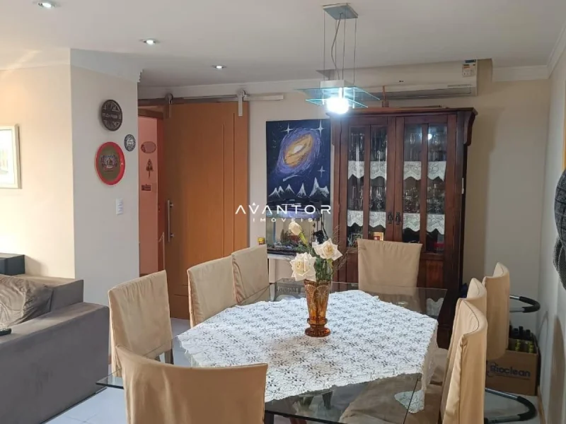 Sala de jantar integrada à sala de estar — Apartamento à venda no Residencial Monterey, Santa Maria