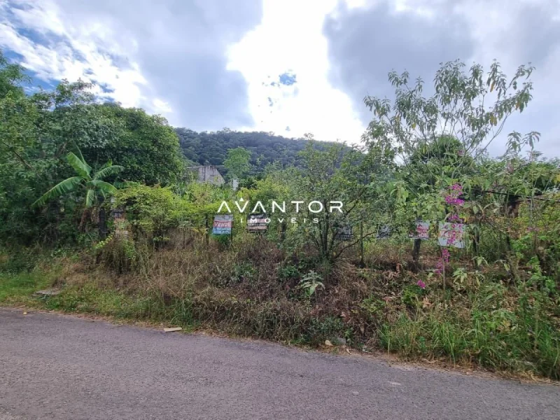 Terreno com vegetação e vista da serra — Terreno à venda em Nossa Senhora do Perpétuo Socorro, Santa Maria/RS