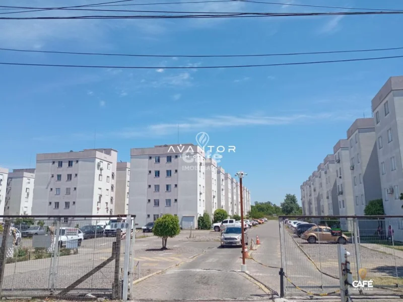 Fachada do condomínio com edifícios residenciais — Apartamento à venda no Residencial Videiras, em Passo D'Areia, Santa Maria