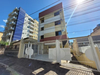 Fachada do prédio com garagem — Apartamento para alugar no Residencial Santa Bárbara I, Santa Maria