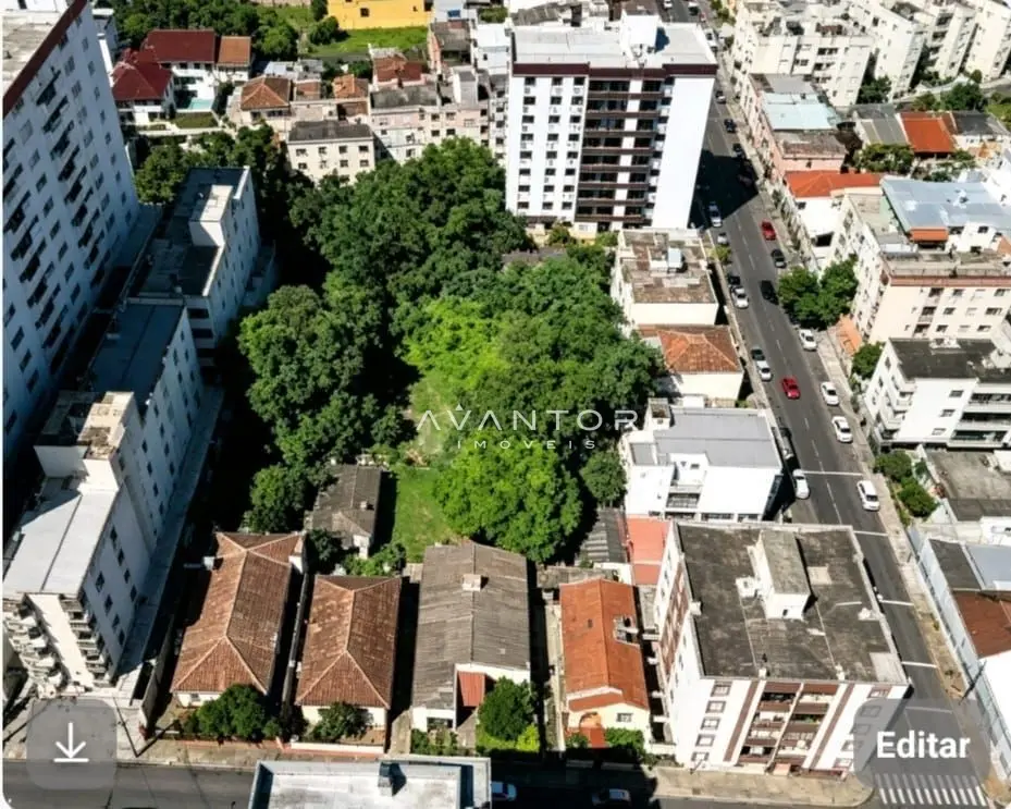 Vista aérea do terreno e entorno — Terreno à venda em Nossa Senhora de Fátima, Santa Maria/RS