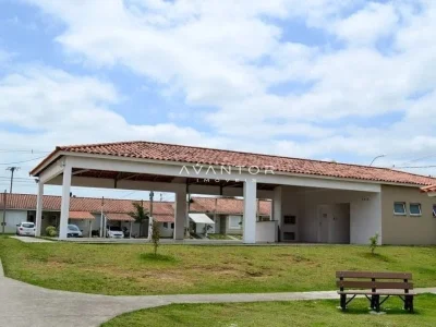 Fachada da casa com garagem coberta — Casa para alugar no Condomínio Moradas Santa Maria, em Cerrito, Santa Maria/RS