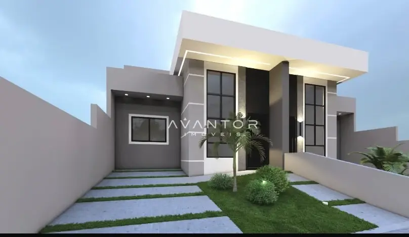 Fachada da casa com entrada principal — Casa com 3 quartos à venda em Presidente João Goulart, Santa Maria/RS