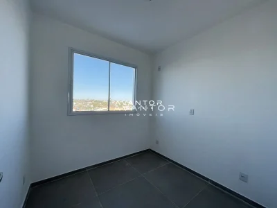 Dormitório com vista da janela — Apartamento com 2 quartos para alugar no Residencial Vô Nelci, em Camobi, Santa Maria/RS