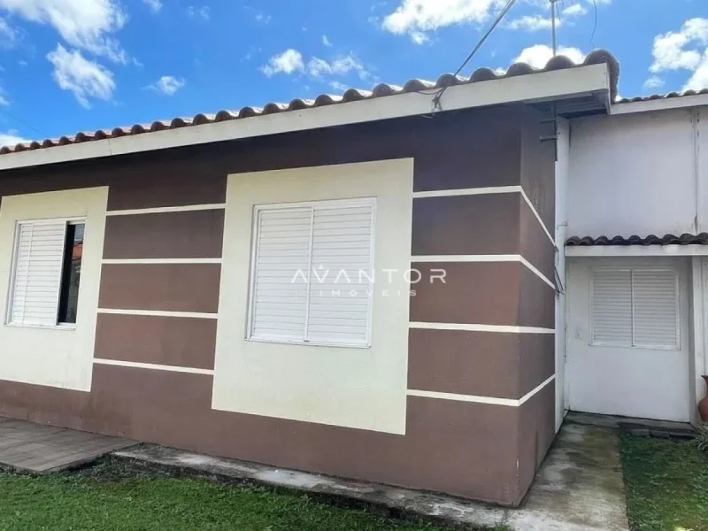 Fachada da casa com dois dormitórios — Casa para alugar no Residencial Moradas Clube, em Cerrito, Santa Maria/RS