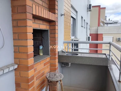 Sacada com vista para área externa — Apartamento para alugar no Edifício Montana Residencial, Santa Maria