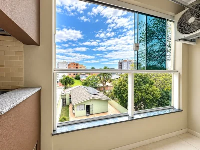 Vista da janela com sacada — Apartamento com 2 quartos à venda no Residencial Príncipe DI Piemonte, em Camobi, Santa Maria/RS