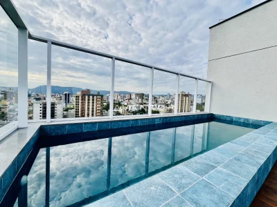 Sacada com vista panorâmica da cidade — Cobertura à venda no Vic 01, em Nossa Senhora Medianeira, Santa Maria/RS