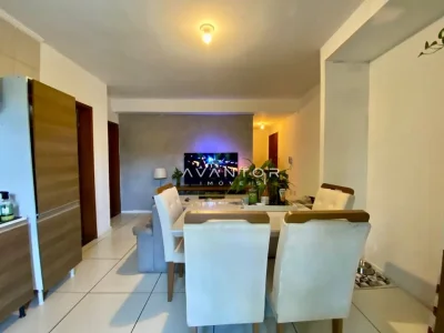 Sala de estar integrada à cozinha — Apartamento com 2 quartos à venda no Residencial Manutec, em Patronato, Santa Maria/RS