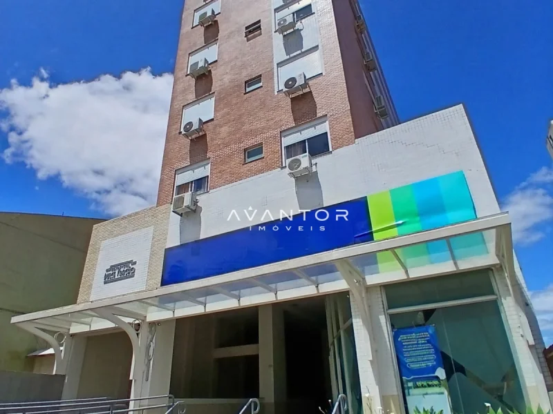 Fachada do prédio com garagem — Apartamento para alugar no Residencial Dulce Fração, em Nossa Senhora Medianeira, Santa Maria