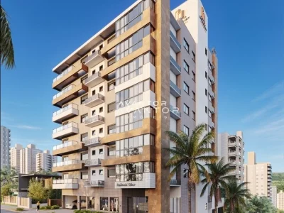 Fachada do prédio com sacadas — Apartamento à venda no Residencial Titanio, em Nossa Senhora de Lourdes, Santa Maria/RS