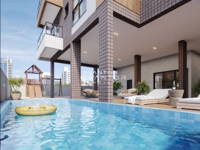 Piscina com área de lazer integrada — Apartamento à venda no Residencial Titanio, em Nossa Senhora de Lourdes, Santa Maria/RS