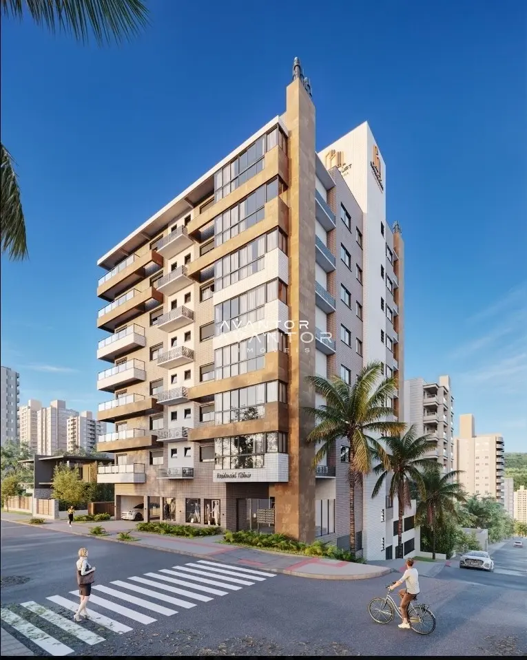 Fachada do prédio com sacadas — Apartamento à venda no Residencial Titanio, em Nossa Senhora de Lourdes, Santa Maria/RS