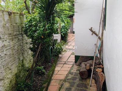 Lateral da casa com pátio e vegetação — Casa com 3 quartos à venda em Passo D'Areia, Santa Maria/RS