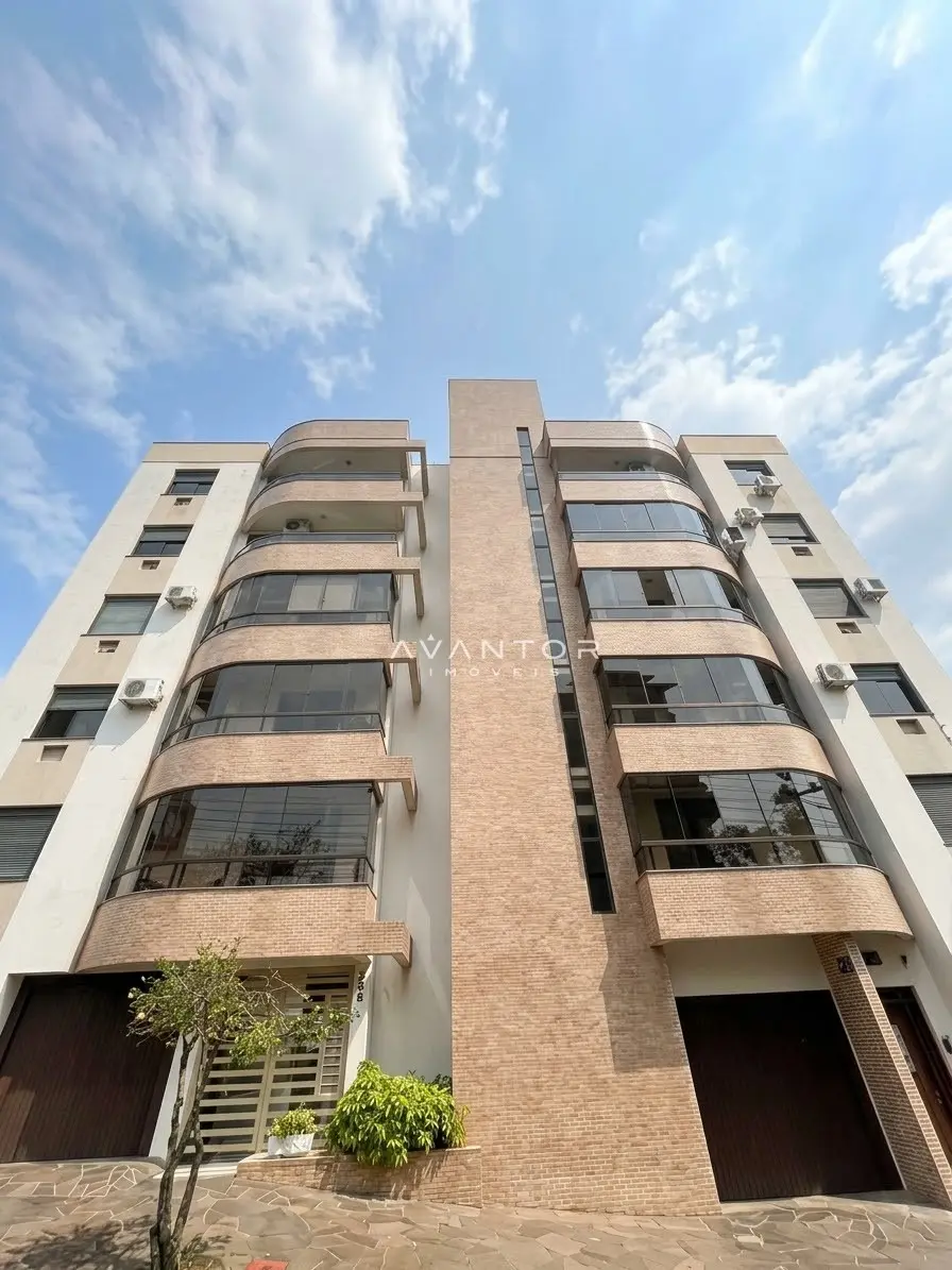 Fachada do prédio com sacadas — Apartamento à venda no Residencial Felicita, em Nossa Senhora das Dores, Santa Maria/RS
