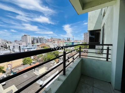 Sacada com vista da cidade — Apartamento com 1 quarto à venda no Residencial Arnaldo y Castro, em Centro, Santa Maria/RS