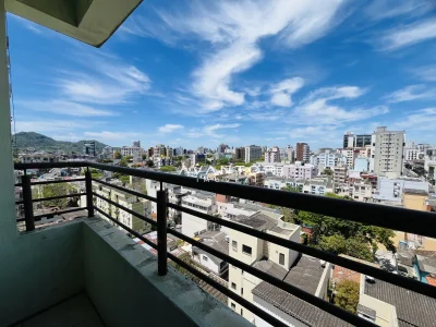 Sacada com vista para a cidade — Apartamento com 1 quarto à venda no Residencial Arnaldo y Castro, em Centro, Santa Maria/RS