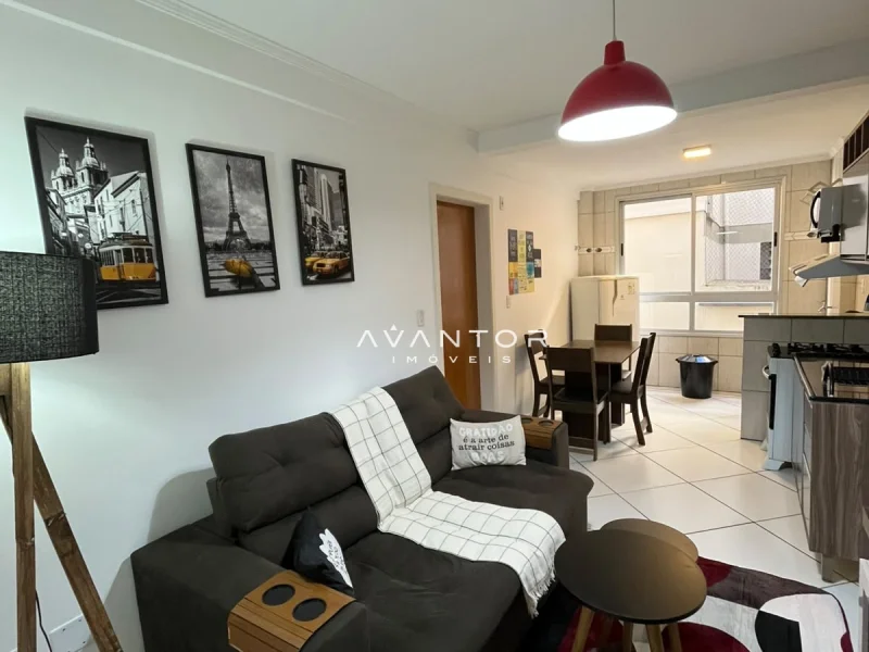 Sala de estar integrada à cozinha — Apartamento com 1 quarto para alugar em Nossa Senhora do Rosário, Santa Maria/RS