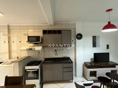 Cozinha integrada à sala de estar — Apartamento com 1 quarto para alugar em Nossa Senhora do Rosário, Santa Maria/RS