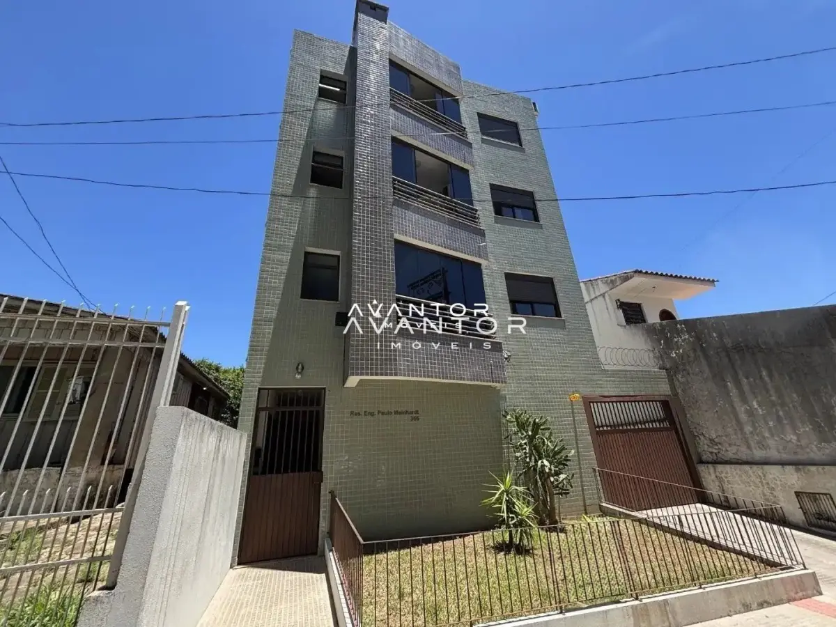 Fachada do prédio com sacada — Apartamento à venda no Residencial Eng. Paulo Meinhardt, Santa Maria