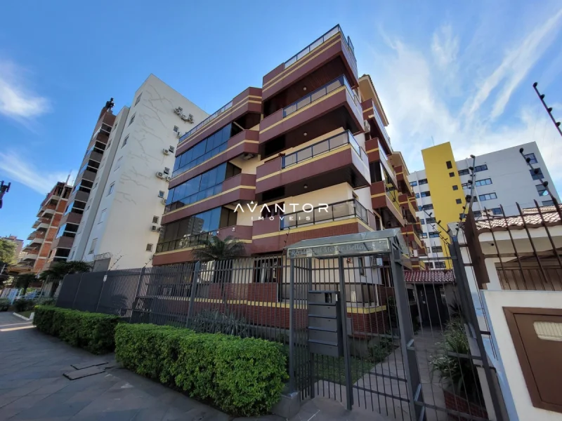Fachada do prédio com sacadas — Apartamento à venda no Residencial Monte Bello, em Nossa Senhora de Lourdes, Santa Maria/RS