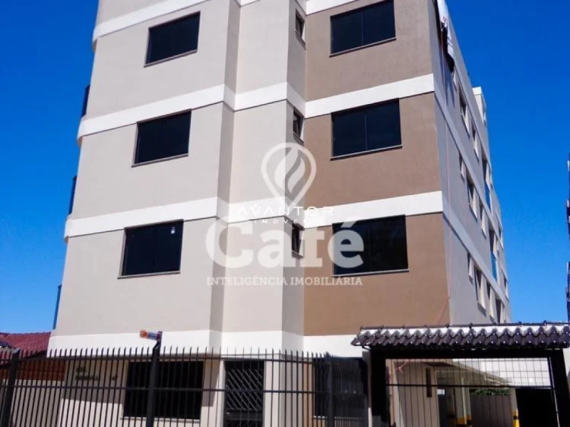 Fachada do prédio com quatro andares — Apartamento à venda no Residencial Peripolli, em Presidente João Goulart, Santa Maria