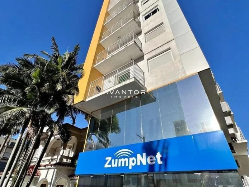 Fachada do prédio com sacada — Apartamento com 2 quartos à venda no Residencial Viva, em Centro, Santa Maria/RS