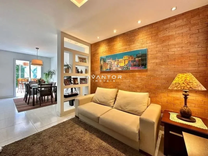 Sala de estar integrada à cozinha — Casa à venda e para alugar no Condomínio Providence, em São José, Santa Maria/RS
