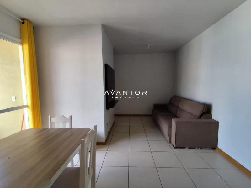 Sala de estar integrada à cozinha — Apartamento para alugar no Residencial Sagitárius, Santa Maria