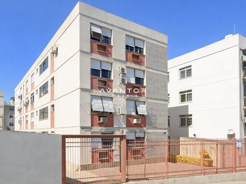 Fachada do prédio com portão — Apartamento com 2 quartos para alugar em Nossa Senhora de Fátima, Santa Maria/RS