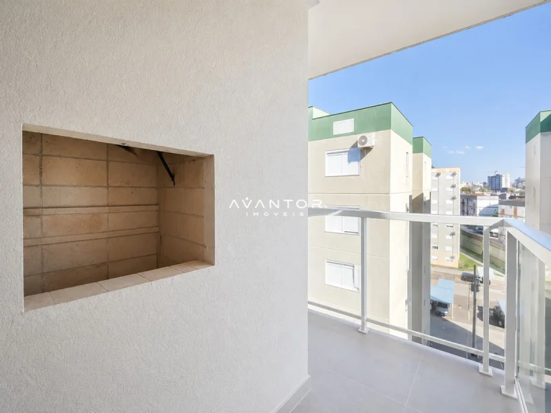 Sacada com vista para área externa — Apartamento para alugar no Residencial Morada do leste, em Camobi, Santa Maria/RS