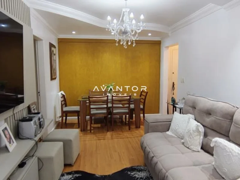 Sala de estar integrada à sala de jantar — Apartamento à venda no Condomínio Edifício Antares, em Centro, Santa Maria/RS
