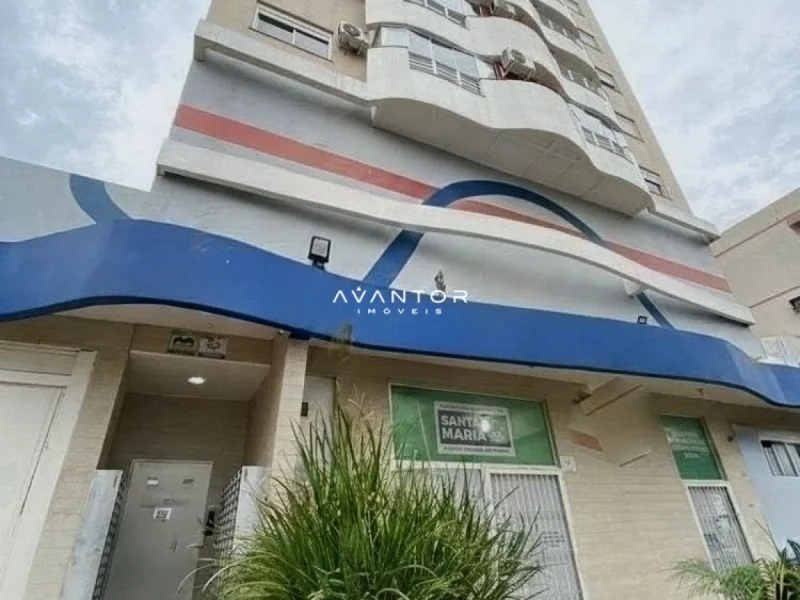 Fachada do prédio com entrada — Apartamento com 1 quarto para alugar no Residencial Ocean, em Centro, Santa Maria/RS