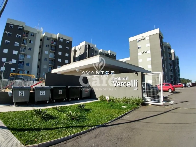 Fachada do condomínio com portaria — Apartamento para alugar no Residencial Vercelli, Santa Maria
