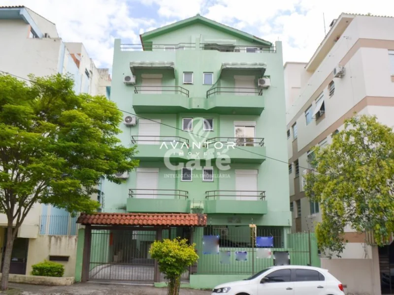 Fachada do edifício com cor verde — Apartamento com 2 quartos à venda no Edifício Dalbergia, em Centro, Santa Maria/RS