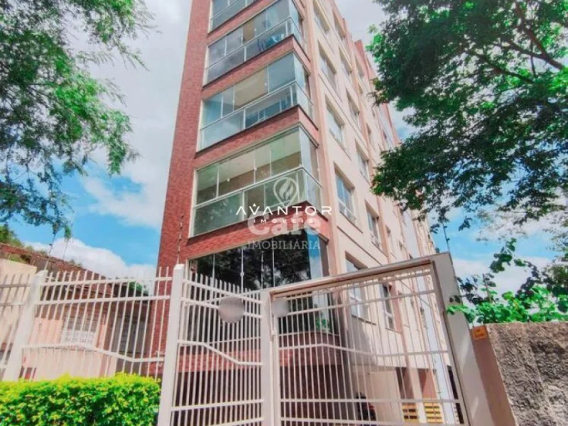 Fachada do prédio com garagem — Apartamento à venda e para alugar no Residencial Punta Ballena, Santa Maria